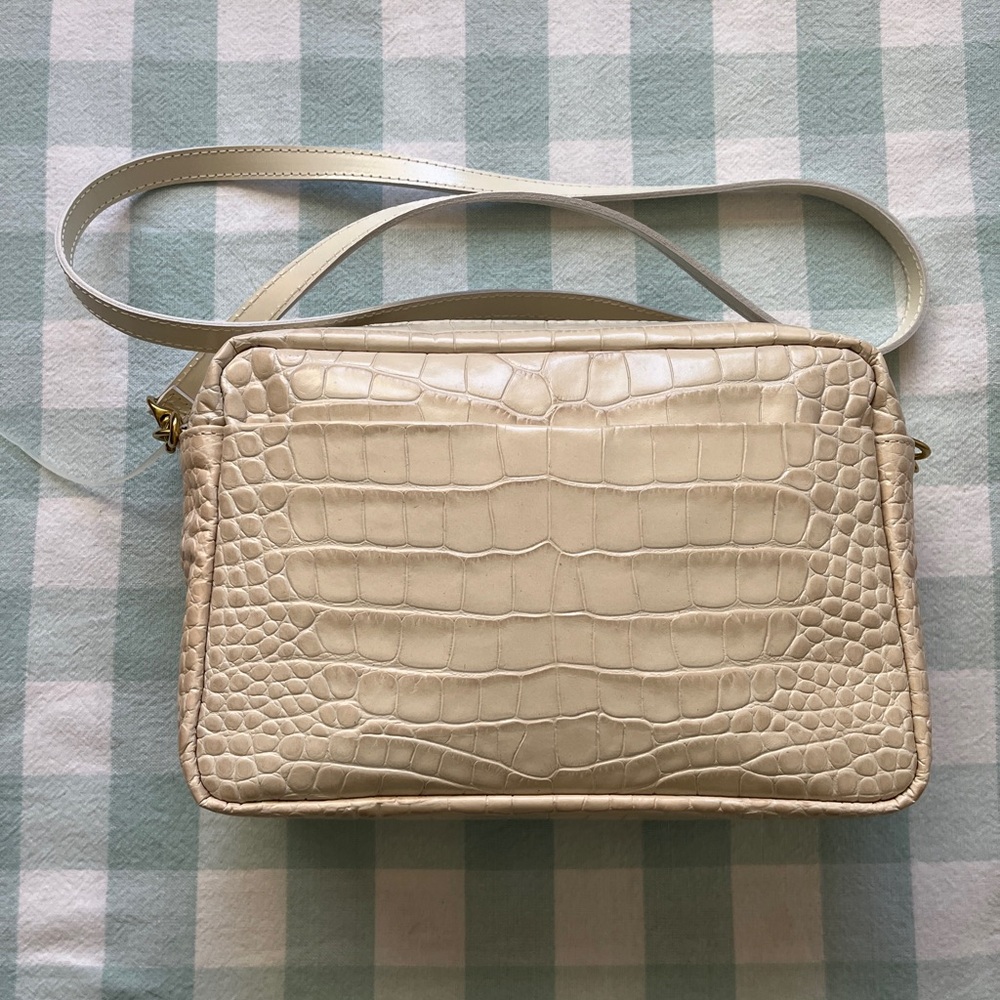 Clare V. Marisol in cream croco leather NWOT